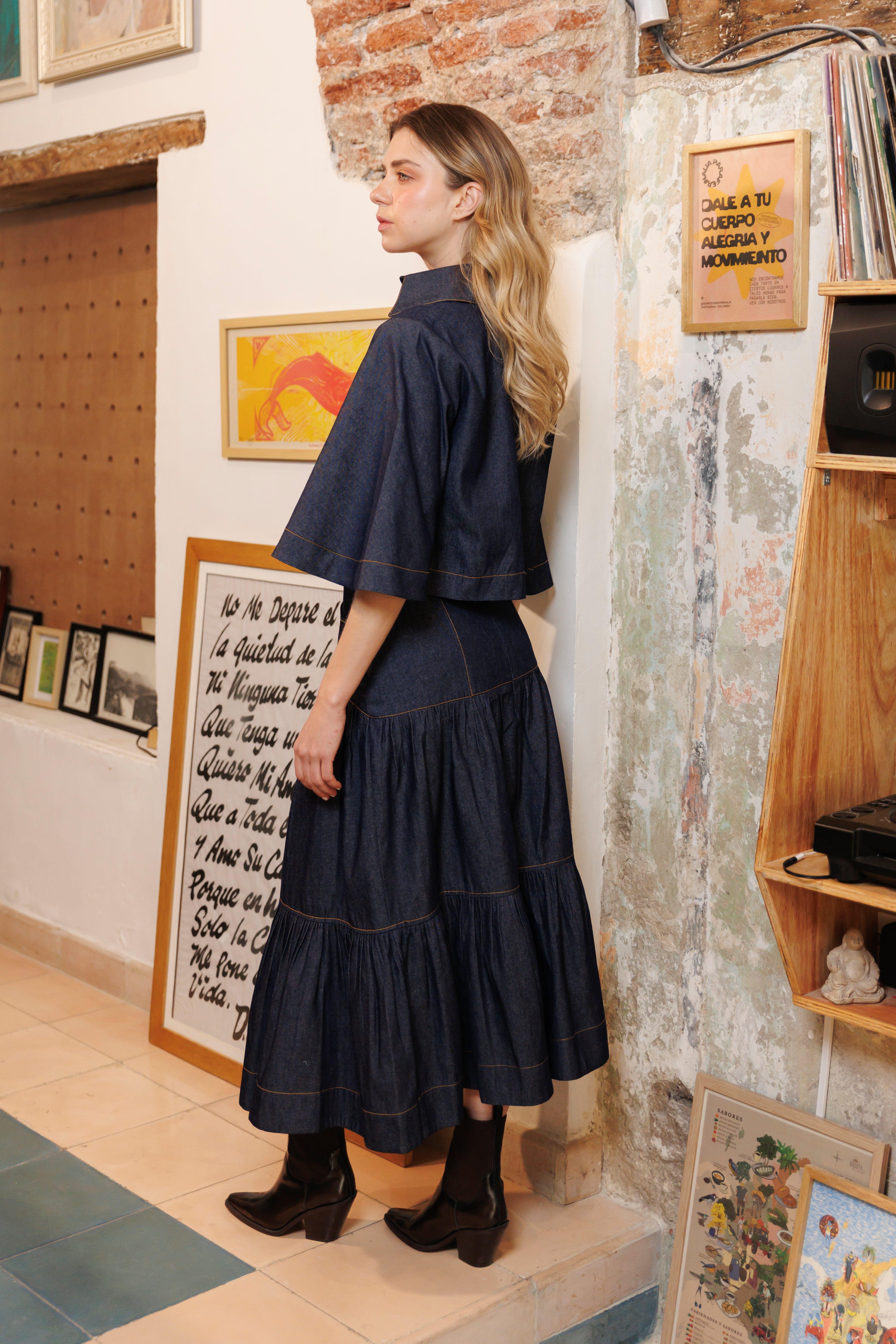 Camisa Cropped Denim