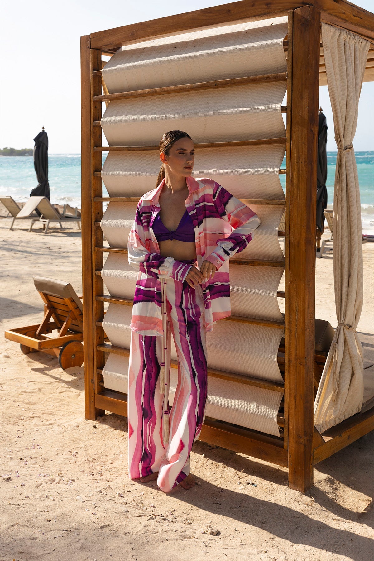 Pantalón seda estampado