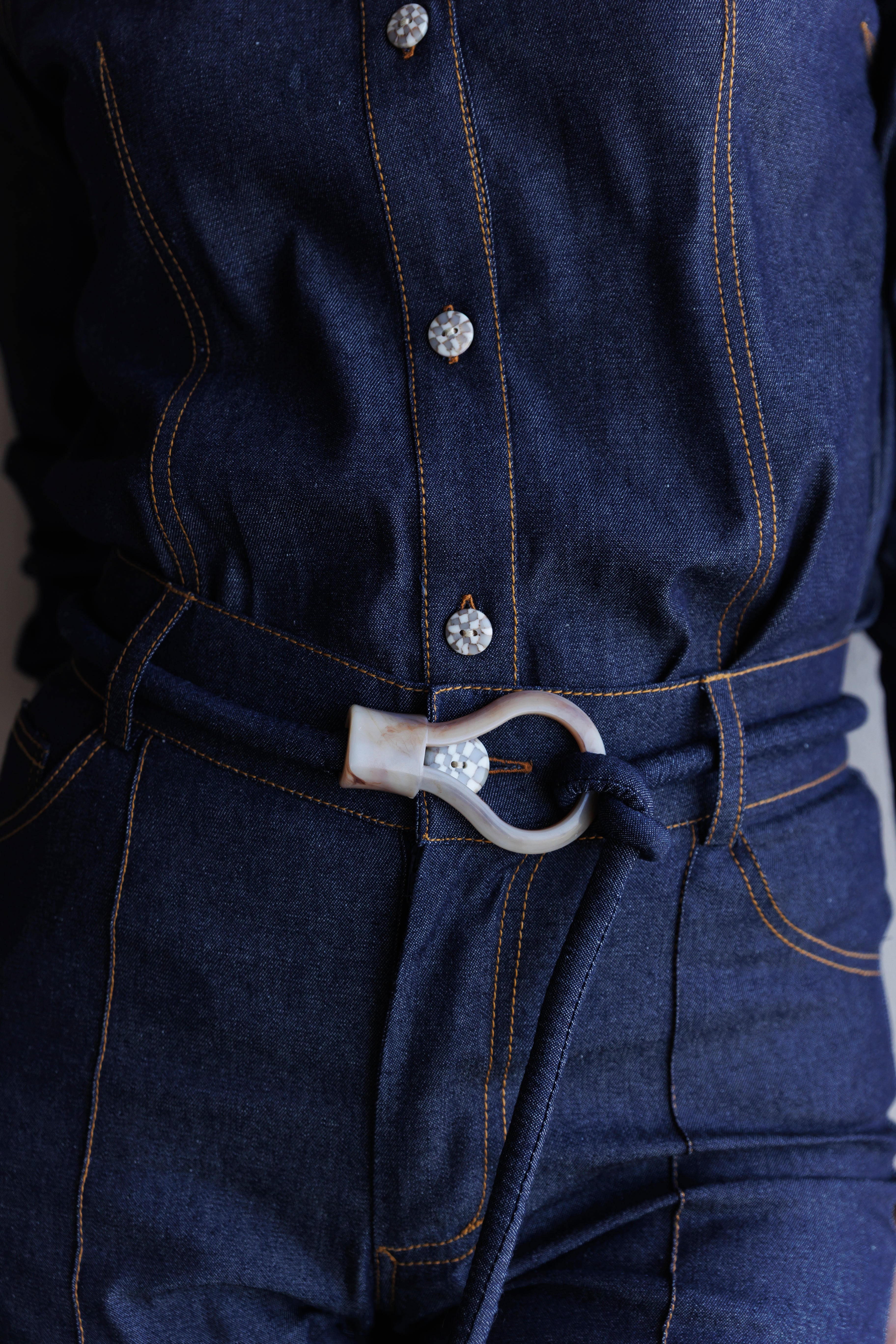 CAMISA DENIM PESPUNTE