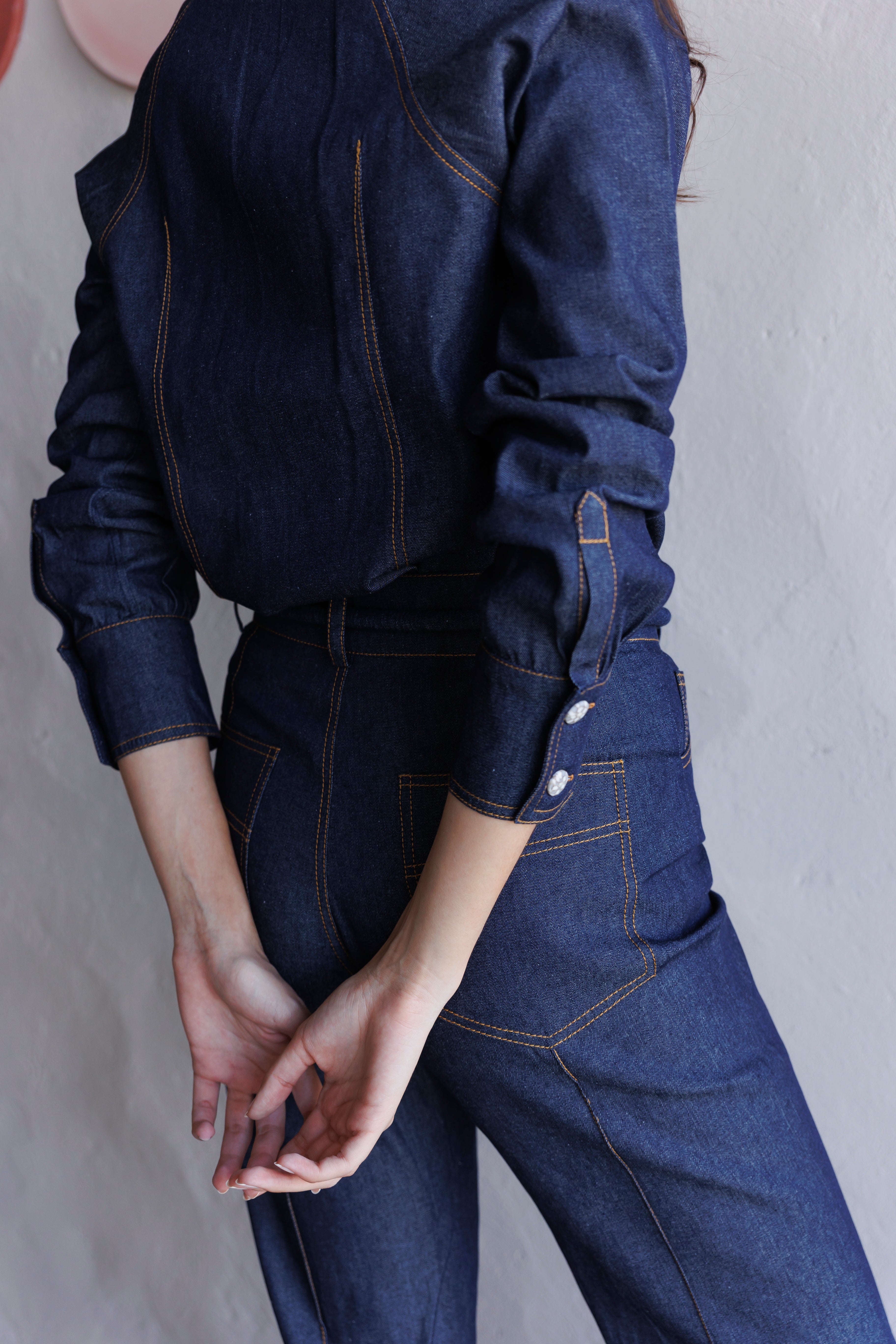 PANTALON DENIM PESPUNTE