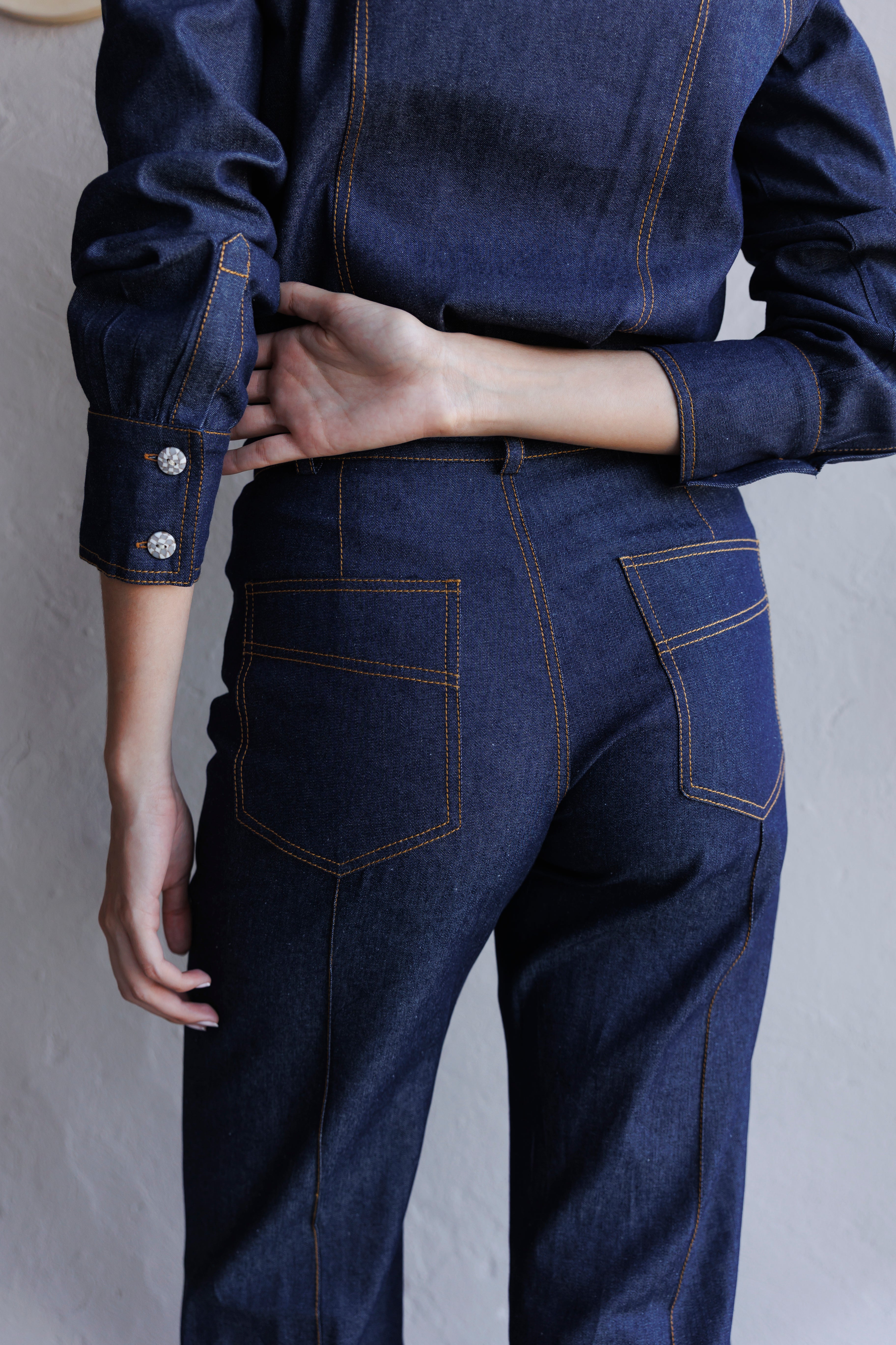PANTALON DENIM PESPUNTE