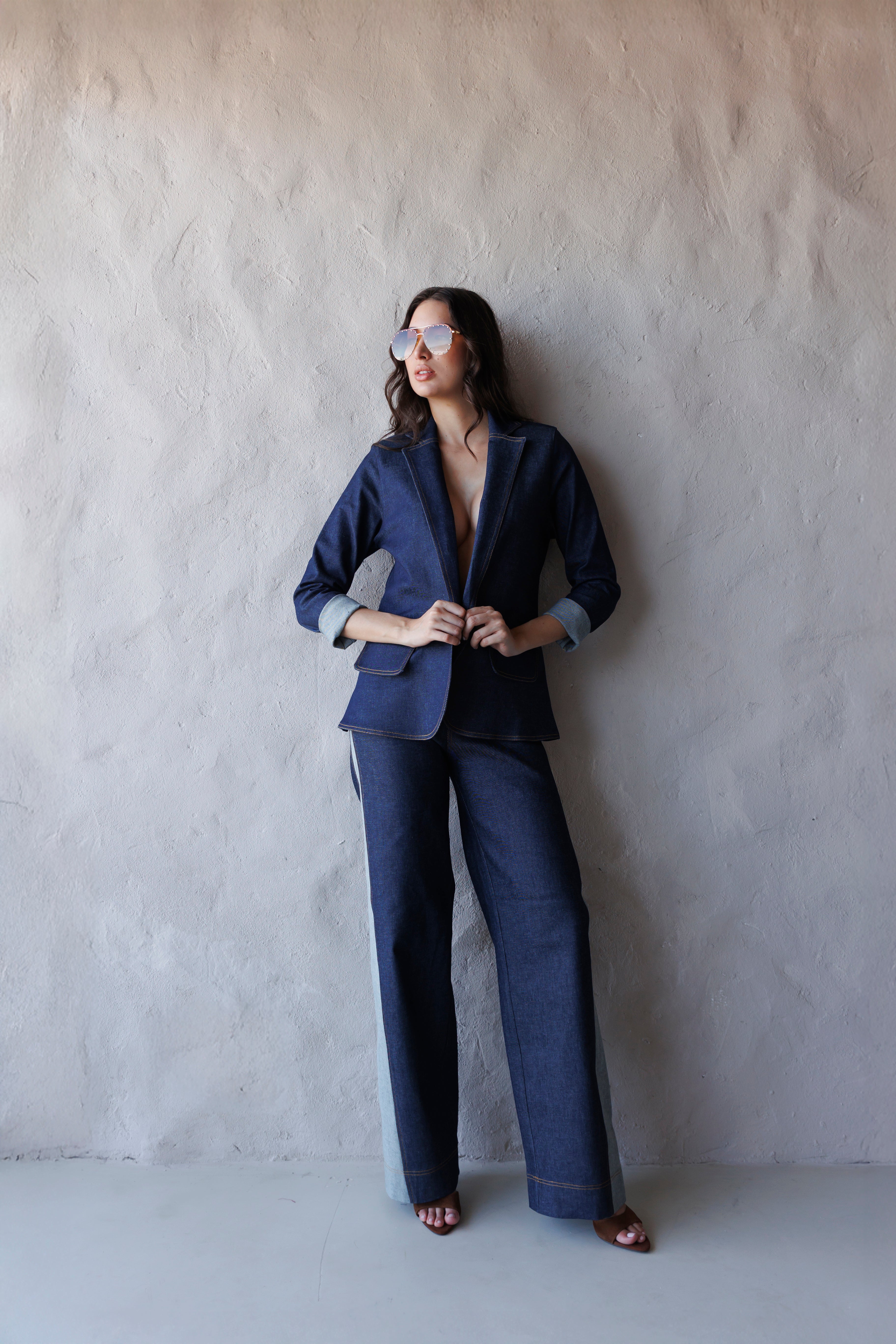 CAMISA DENIM PESPUNTE