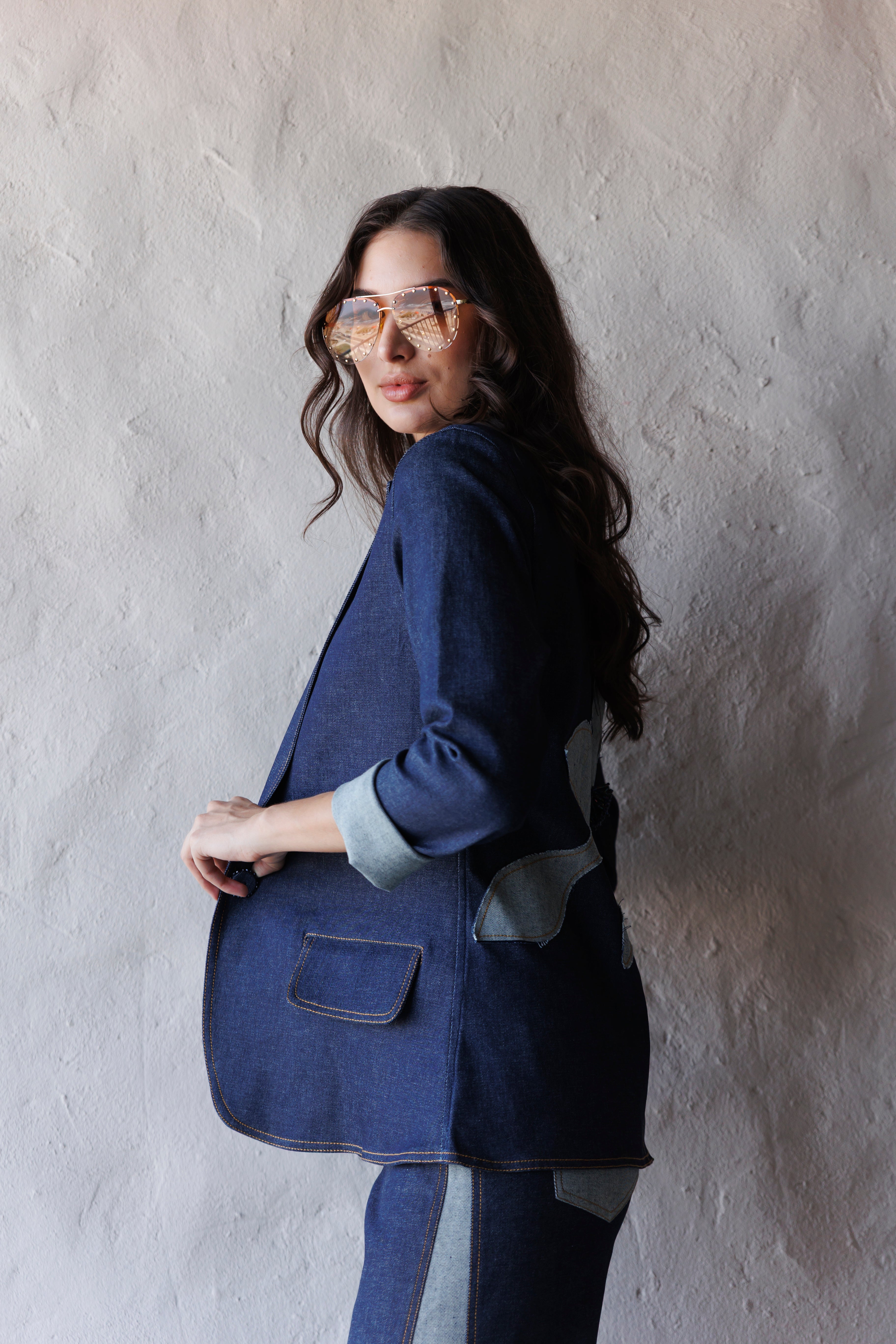 PANTALON DENIM BICOLOR