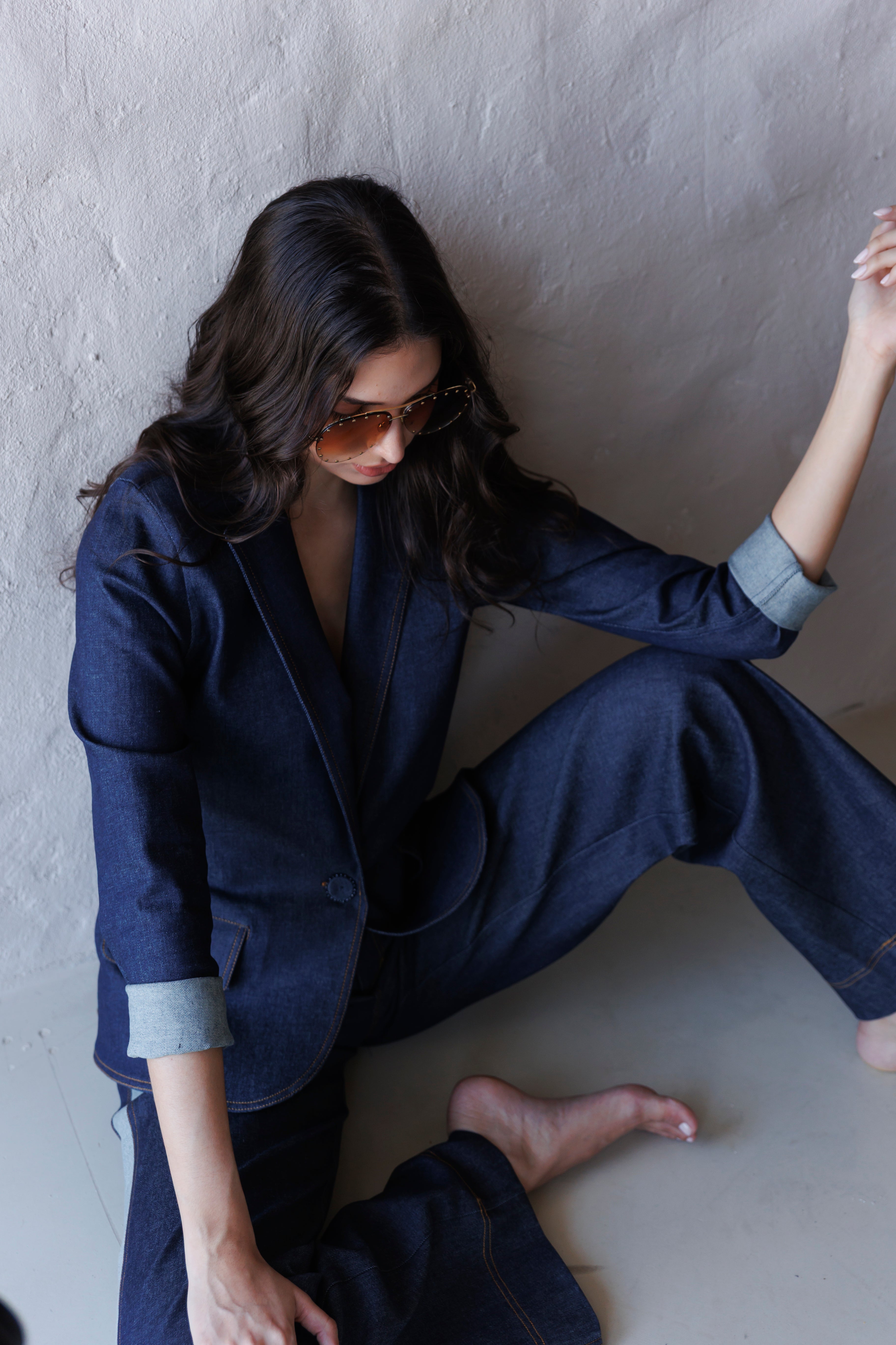 PANTALON DENIM BICOLOR