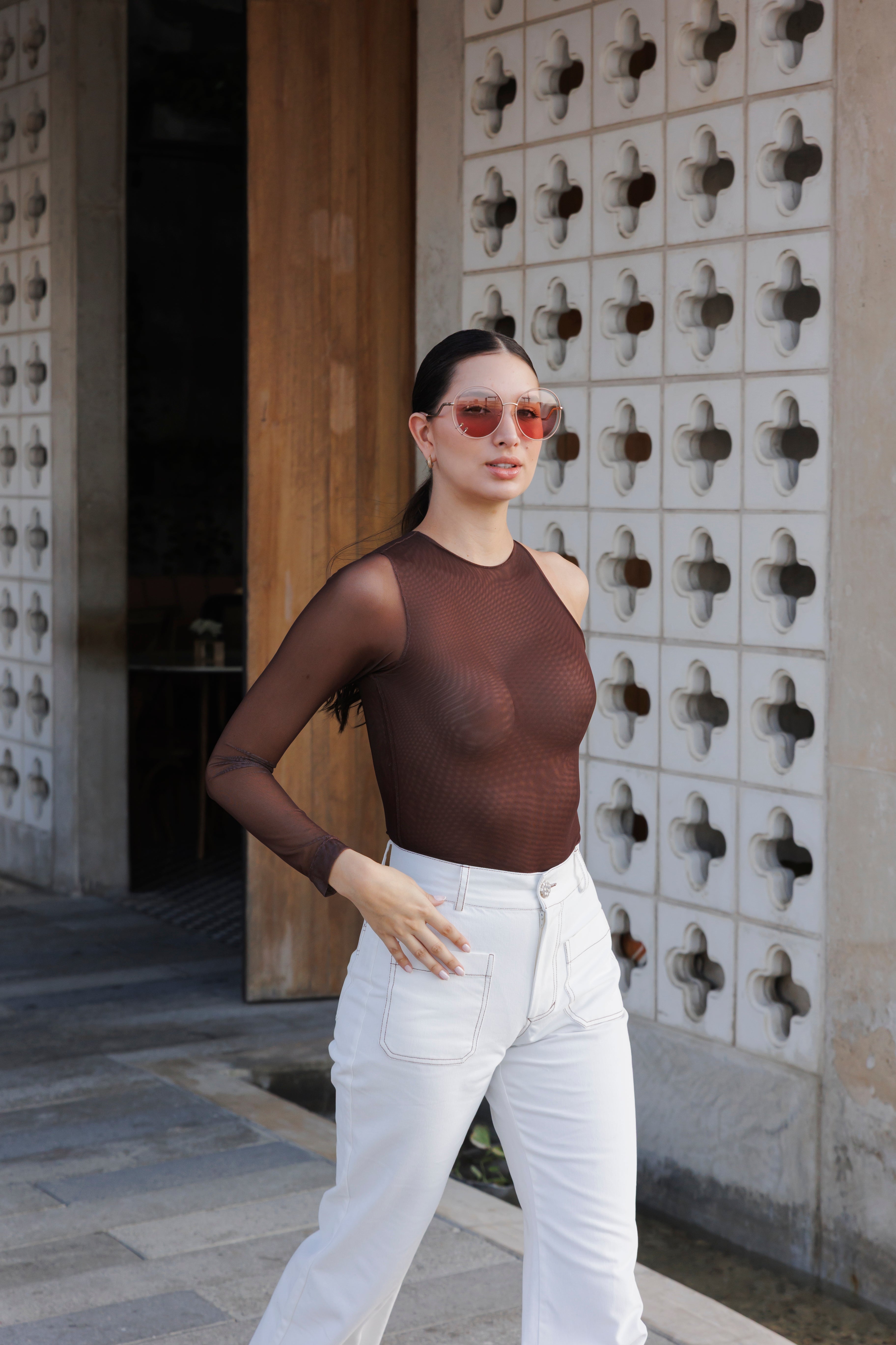 BODY MALLA UNICOLOR UNA SOLA MANGA