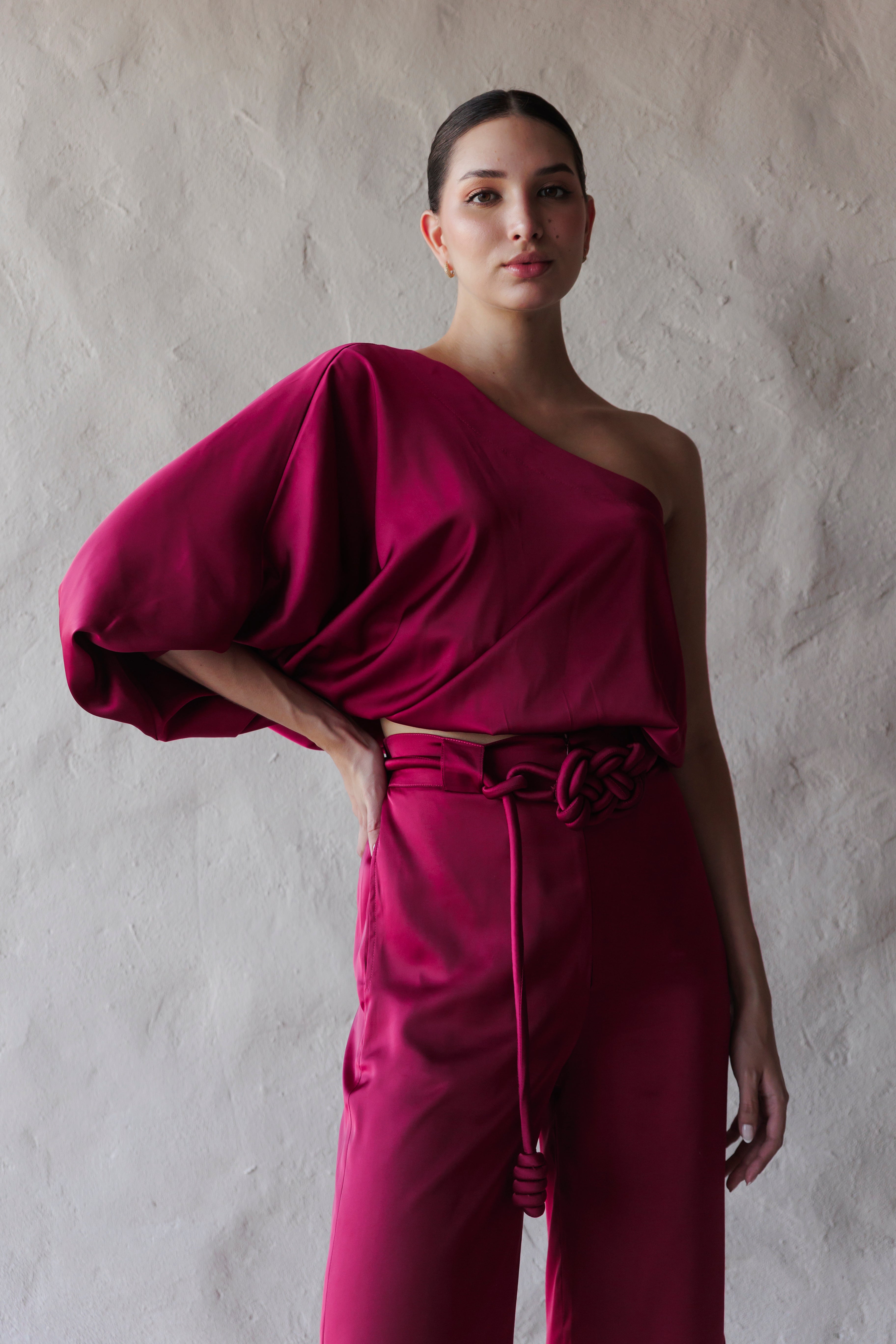 PANTALON SEDA UNICOLOR