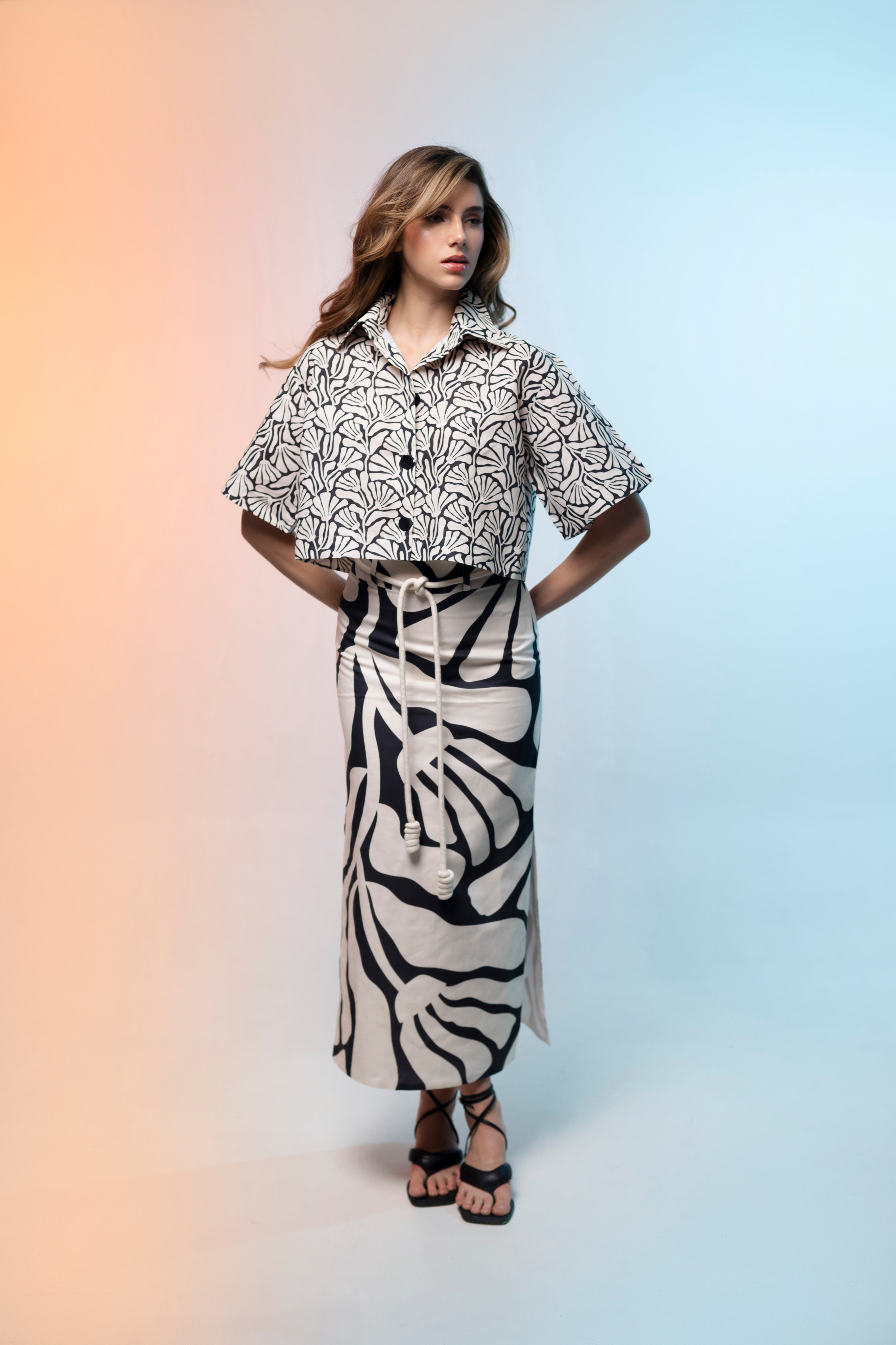 Camisa Lino Estampado