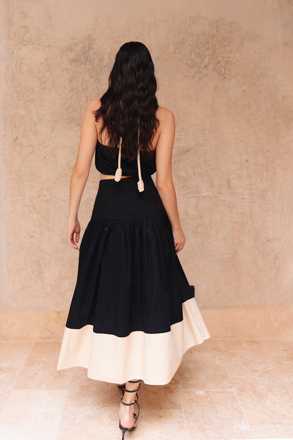 Falda bicolor algodón