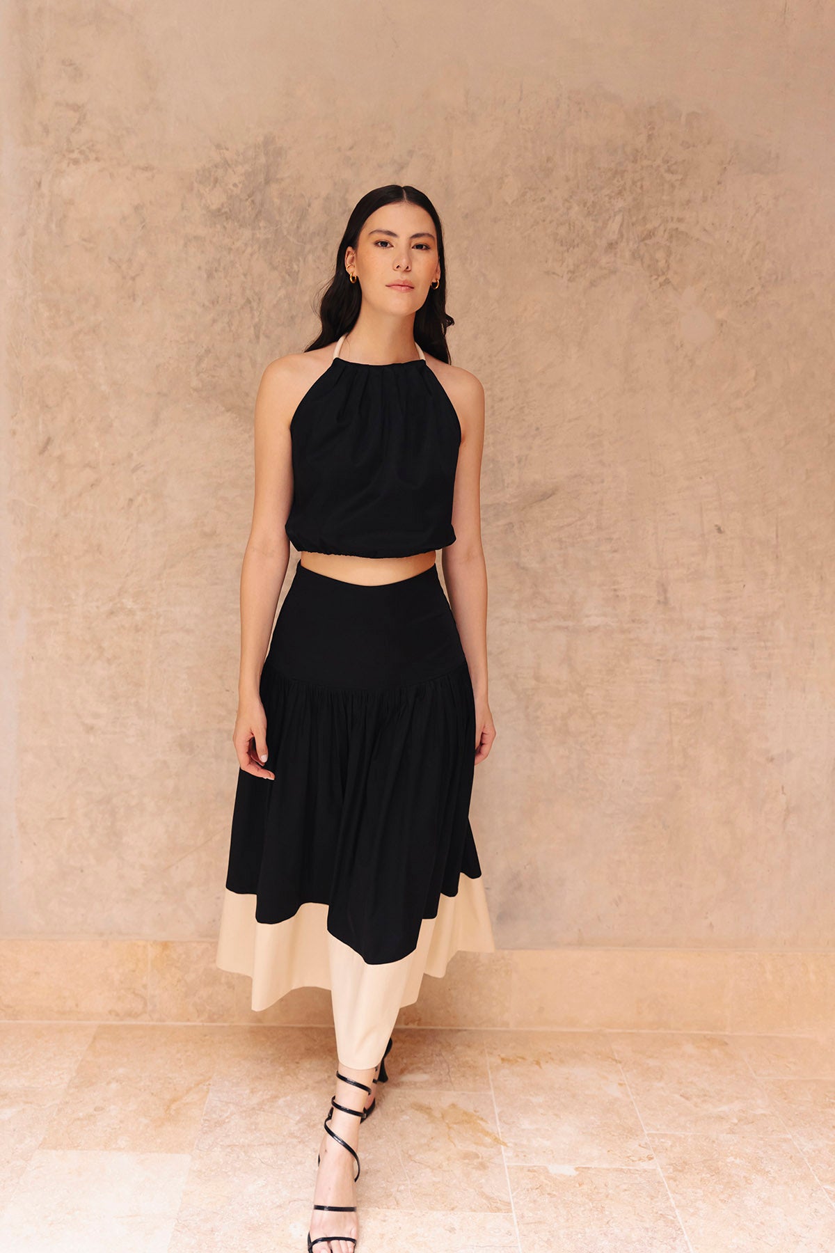 Blusa halter algodón