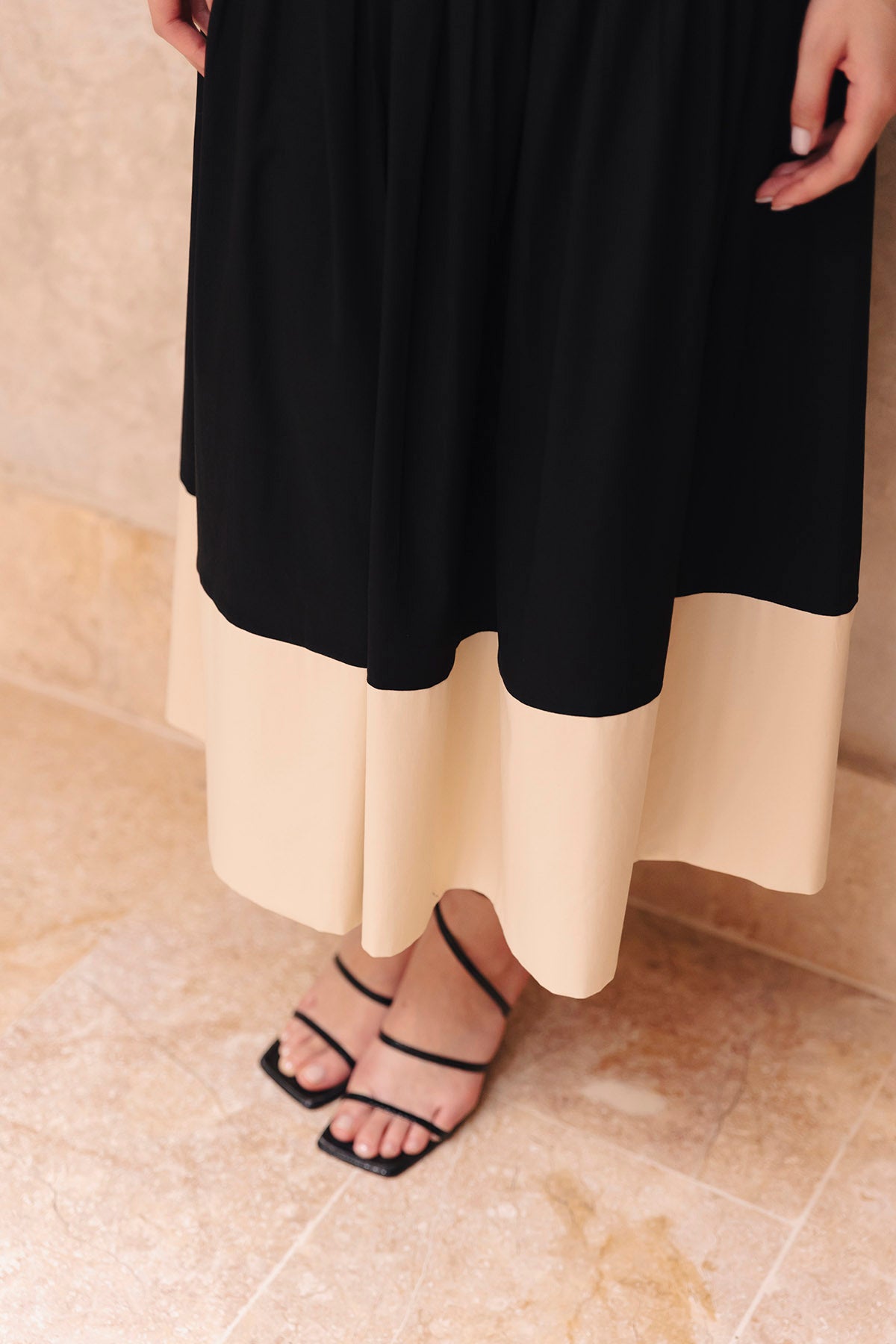 Falda bicolor algodón