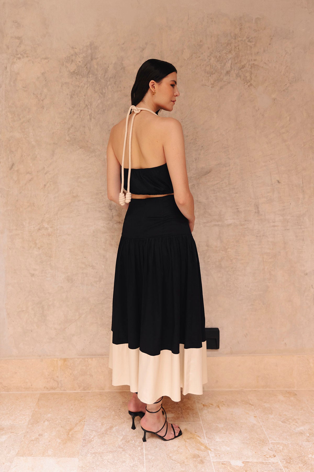 Blusa halter algodón