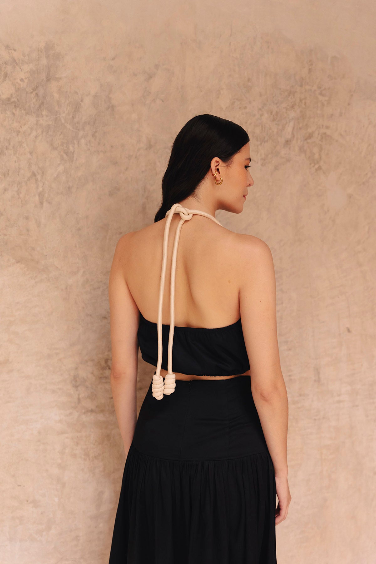 Blusa halter algodón