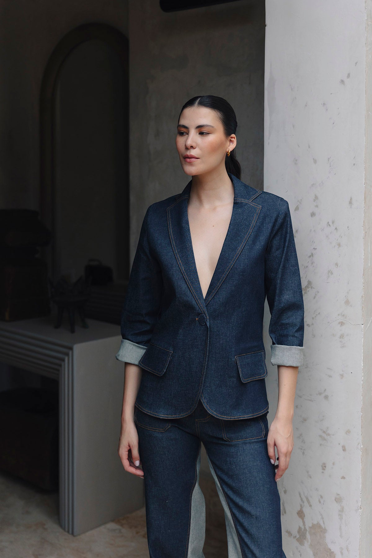 Chaqueta blazer denim