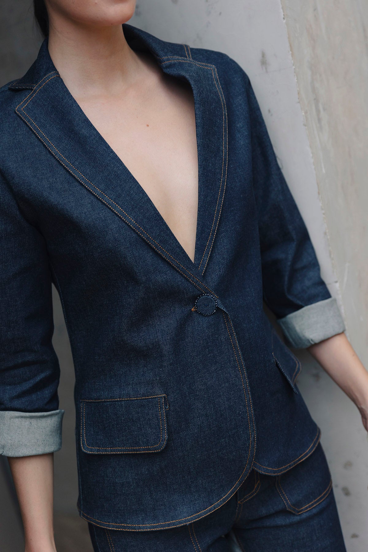 Chaqueta blazer denim