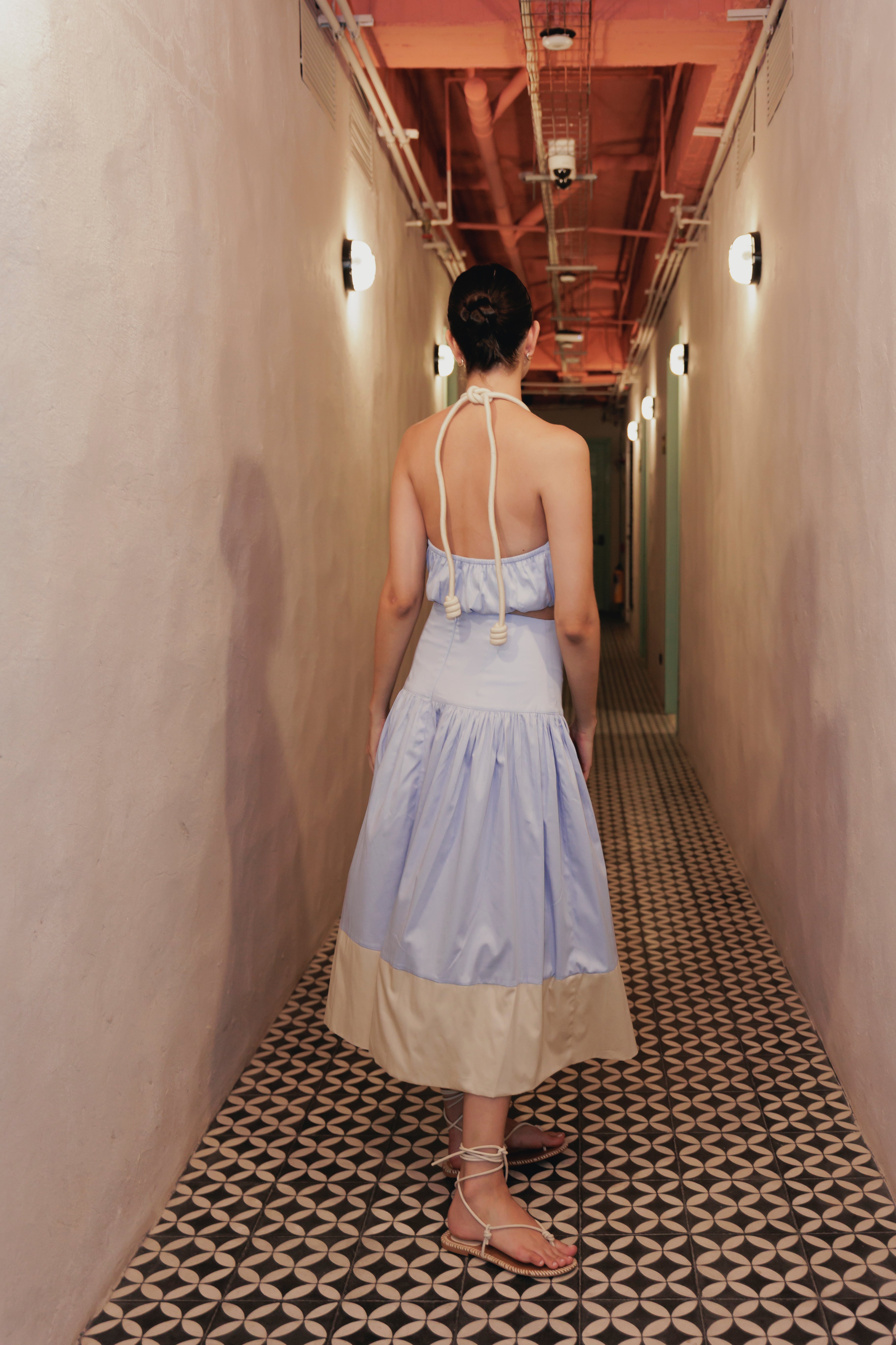 BLUSA HALTER ALGODÓN DOBLEFAZ