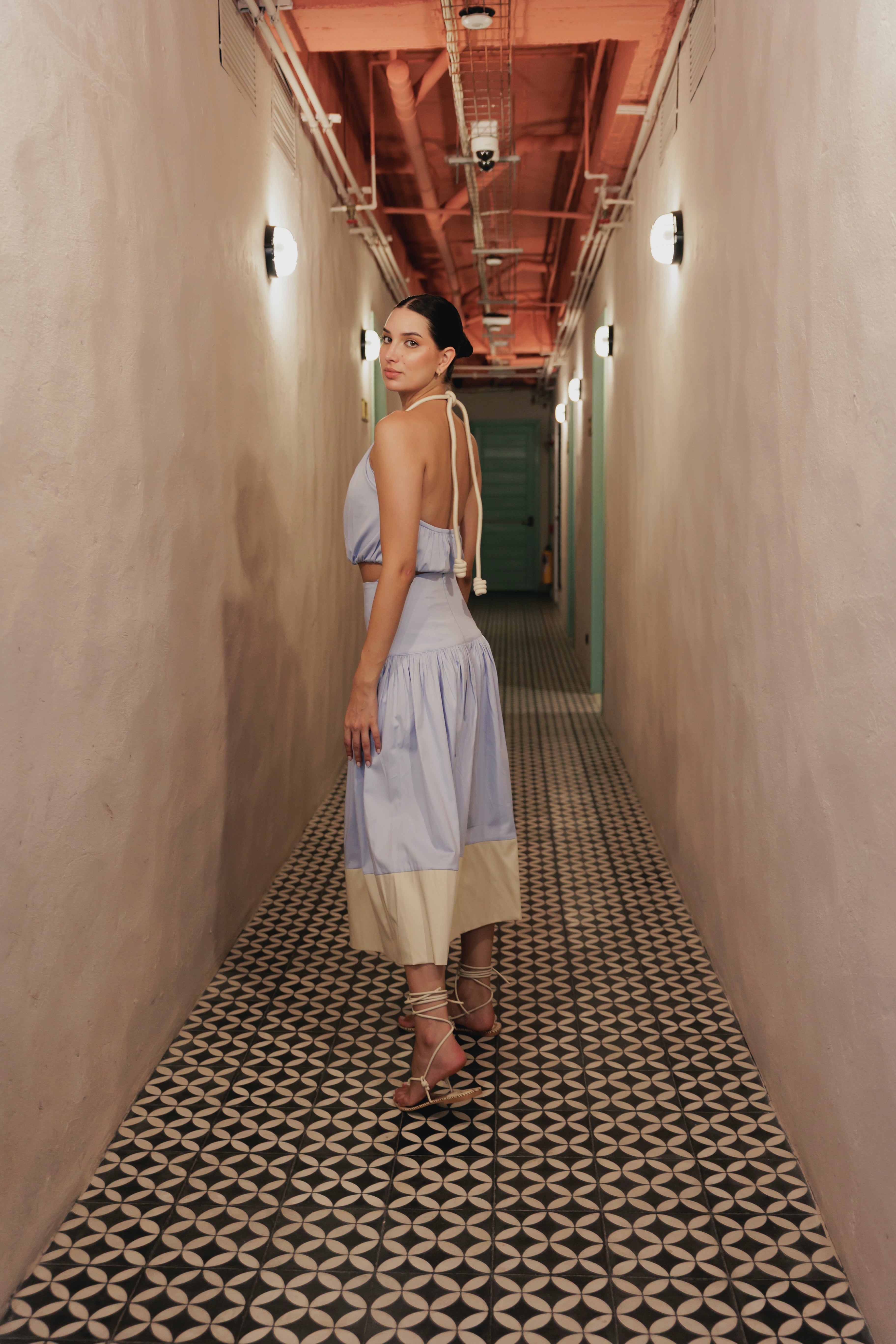 FALDA ALGODÓN BICOLOR