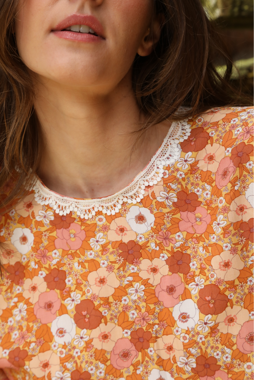 Vestido manga larga corto