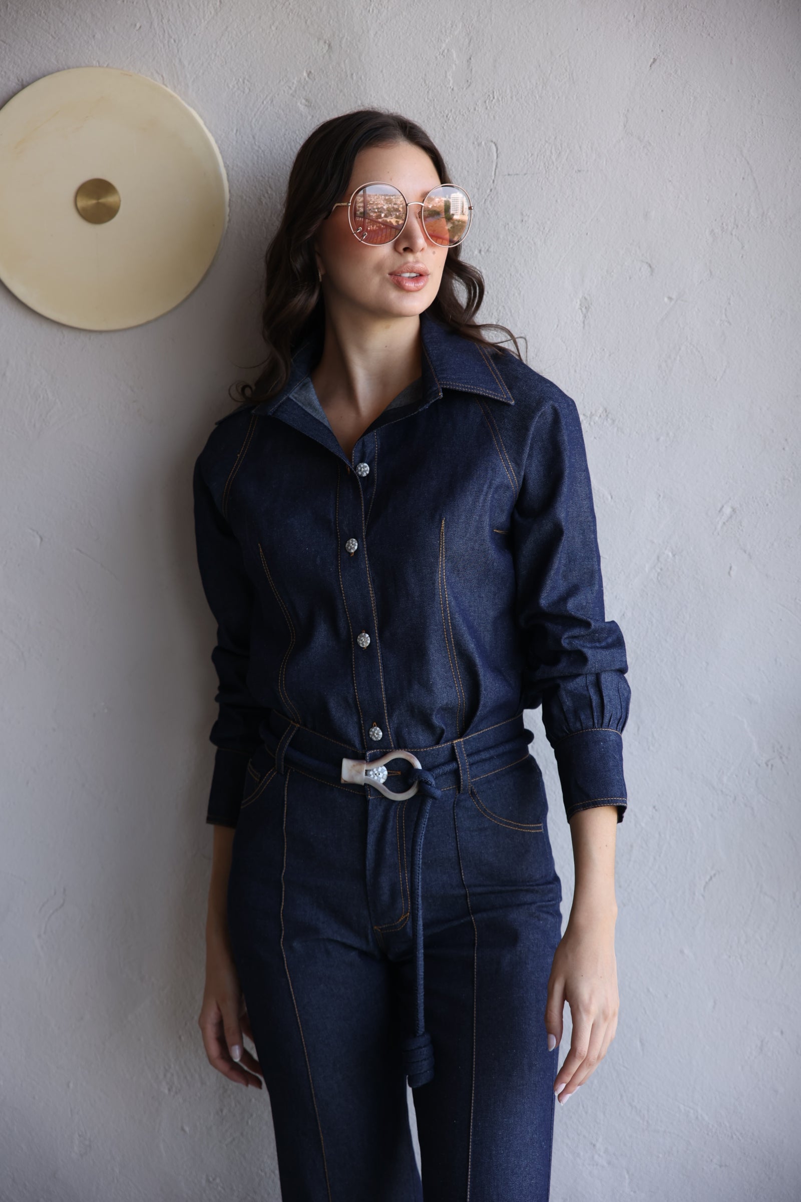 CAMISA DENIM PESPUNTE