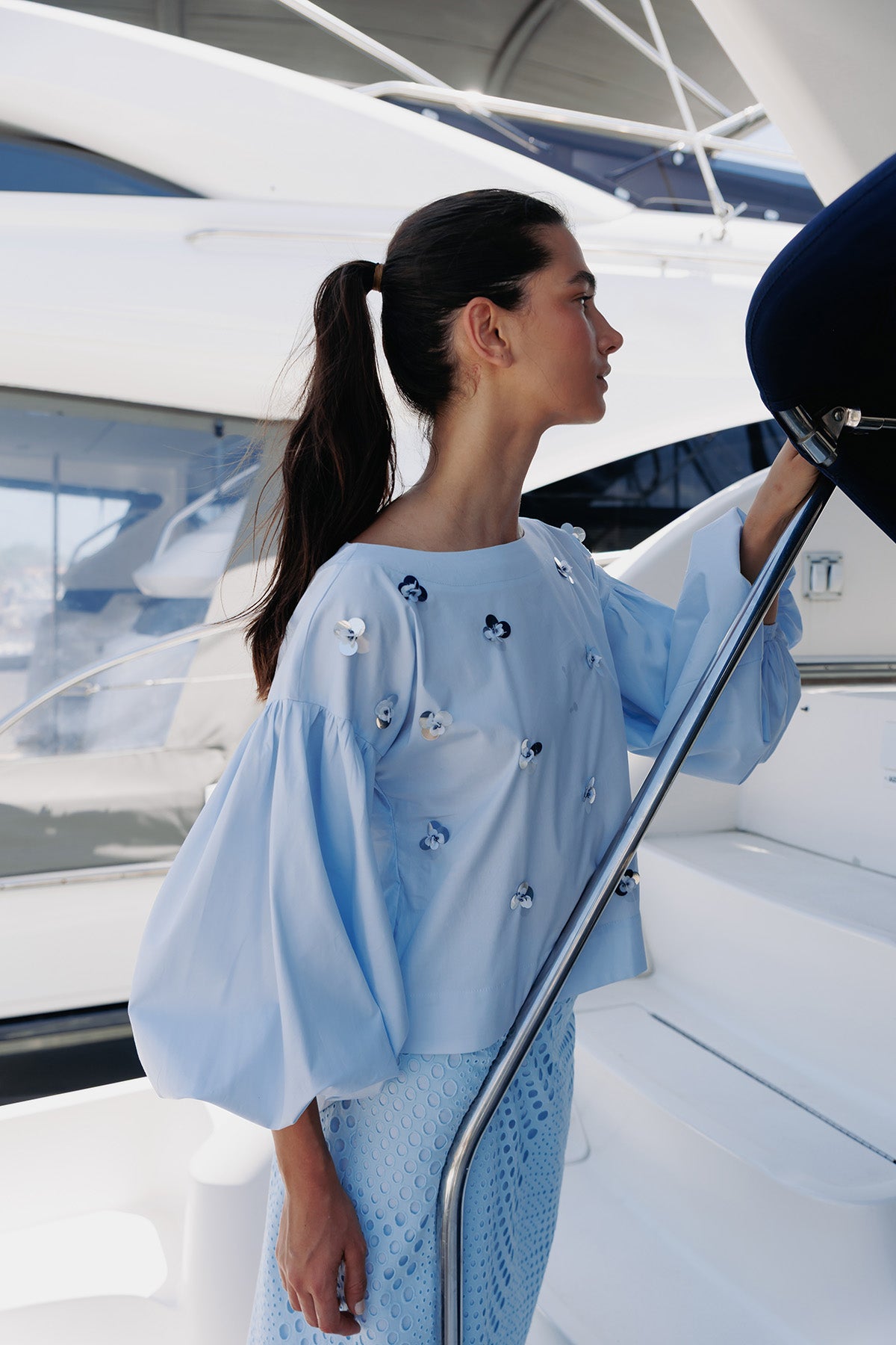 Blusa Algodon Con Recamados