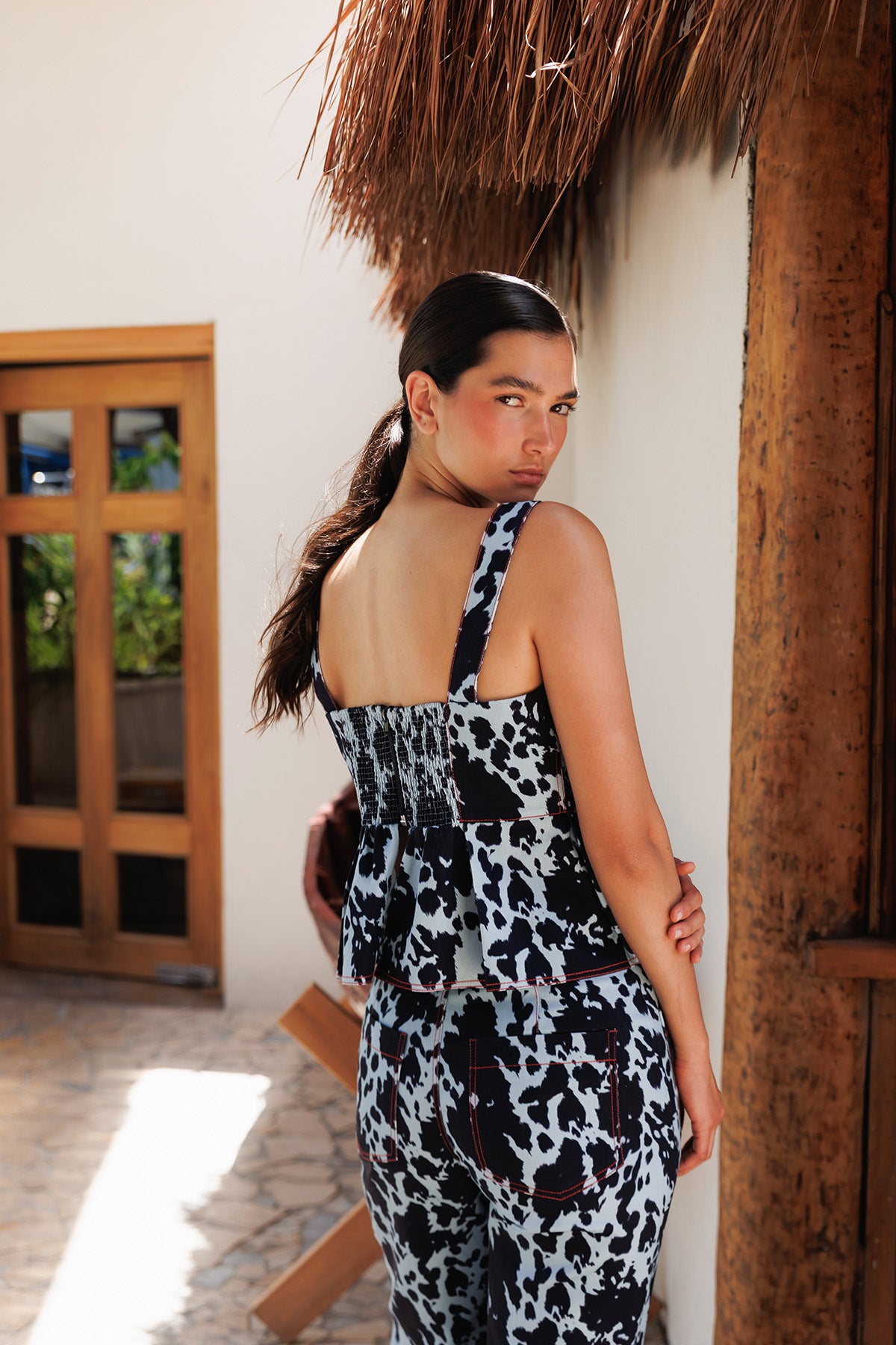 Top Peplum Manchas