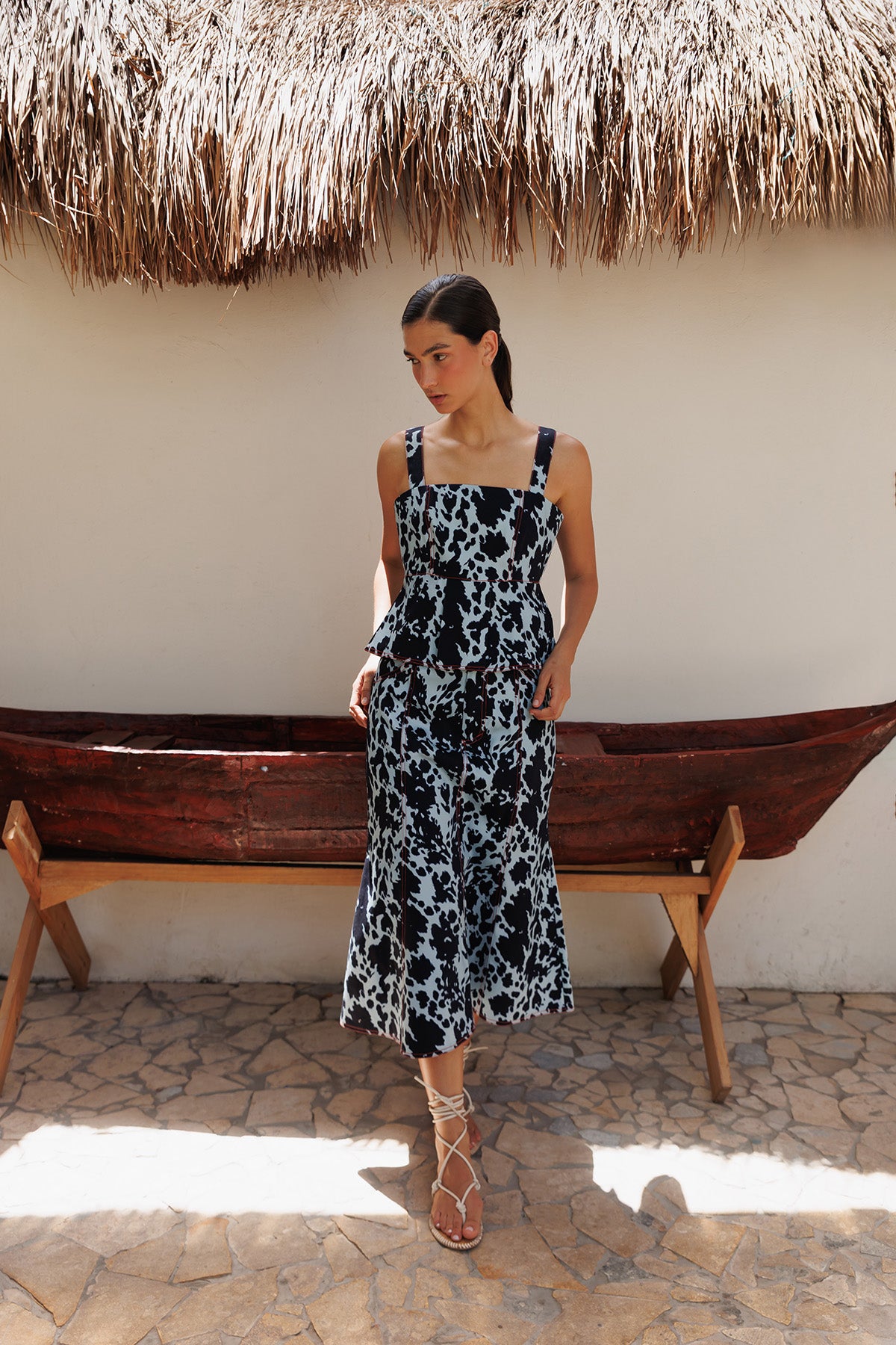 Top Peplum Manchas