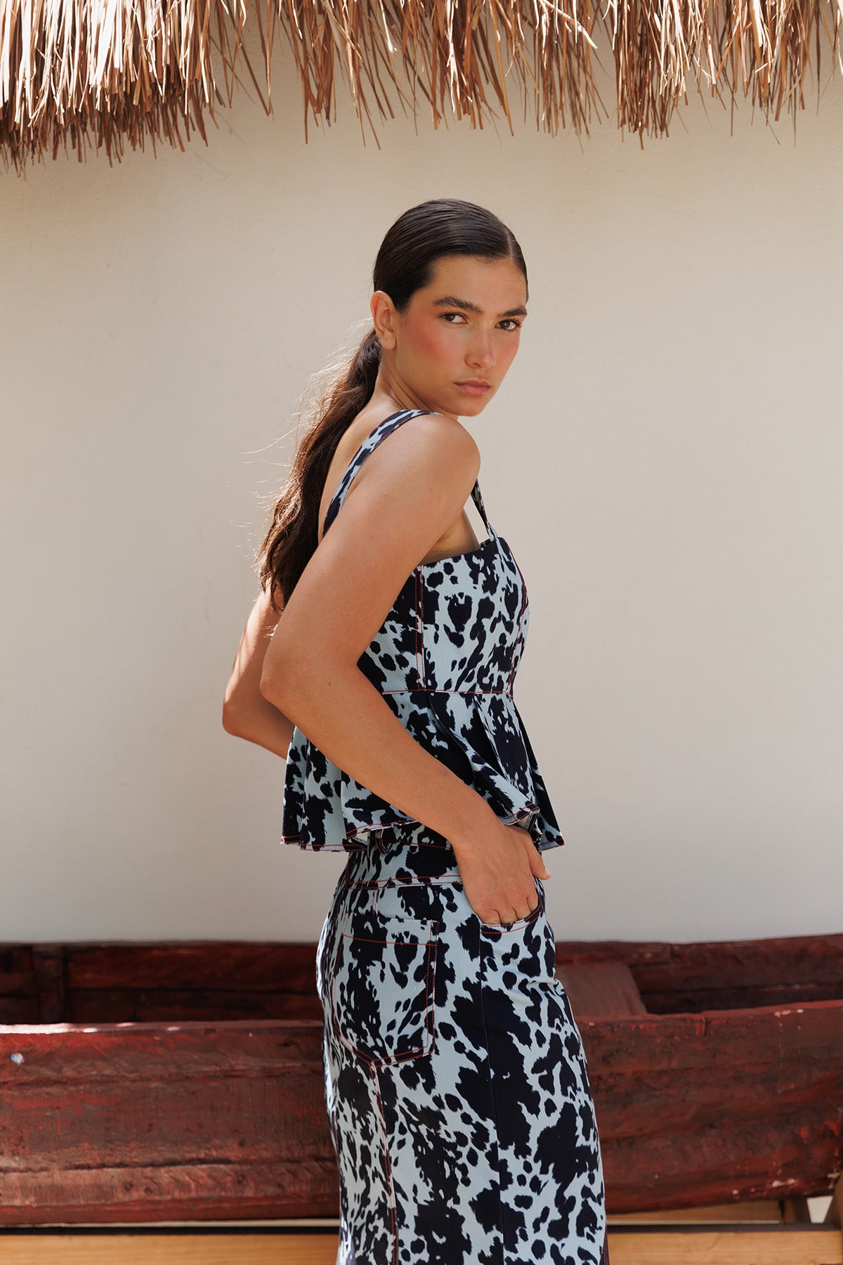 Falda Denim Manchas