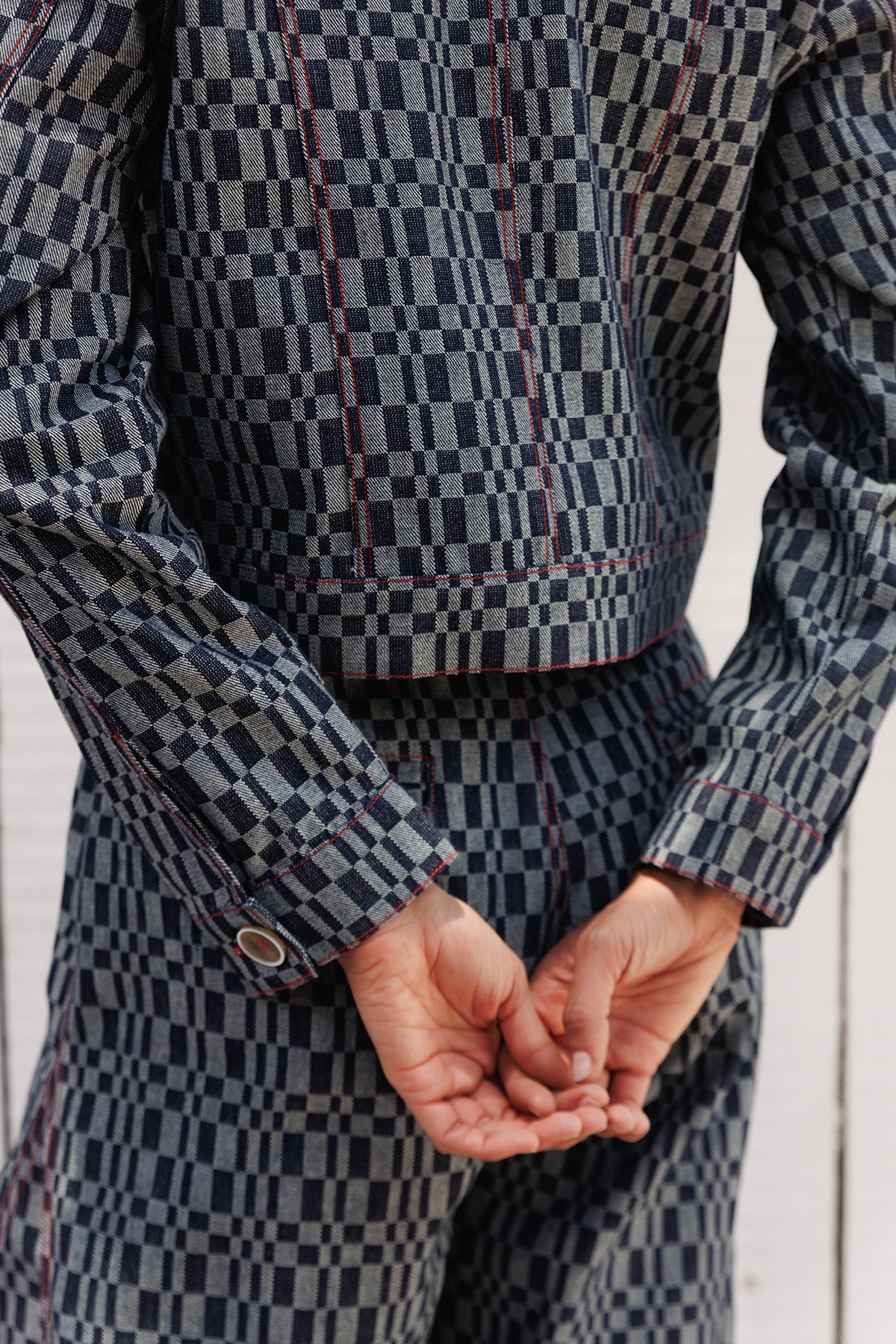 Pantalon Barrel Cuadros