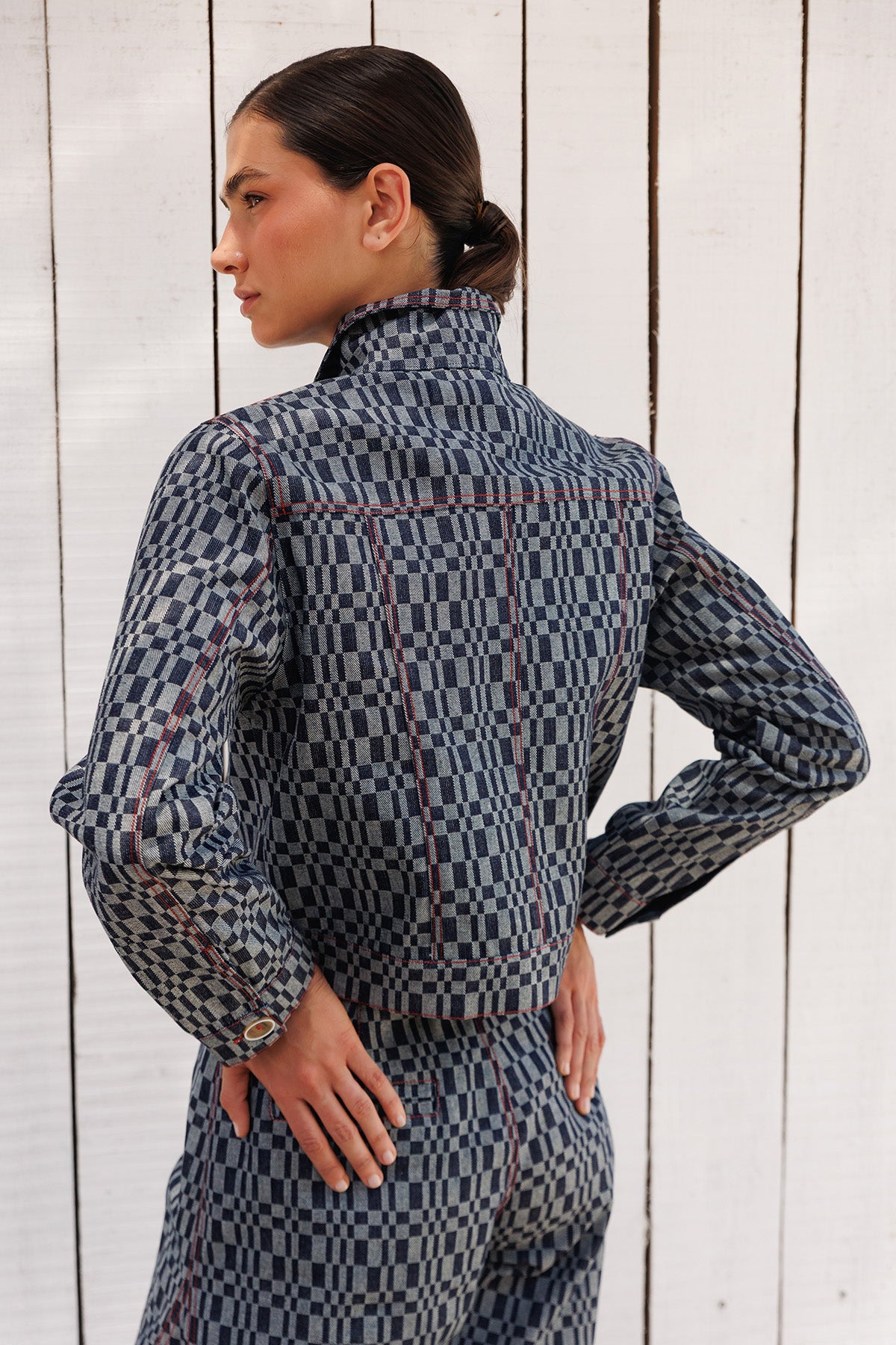 Chaqueta Denim Cuadros