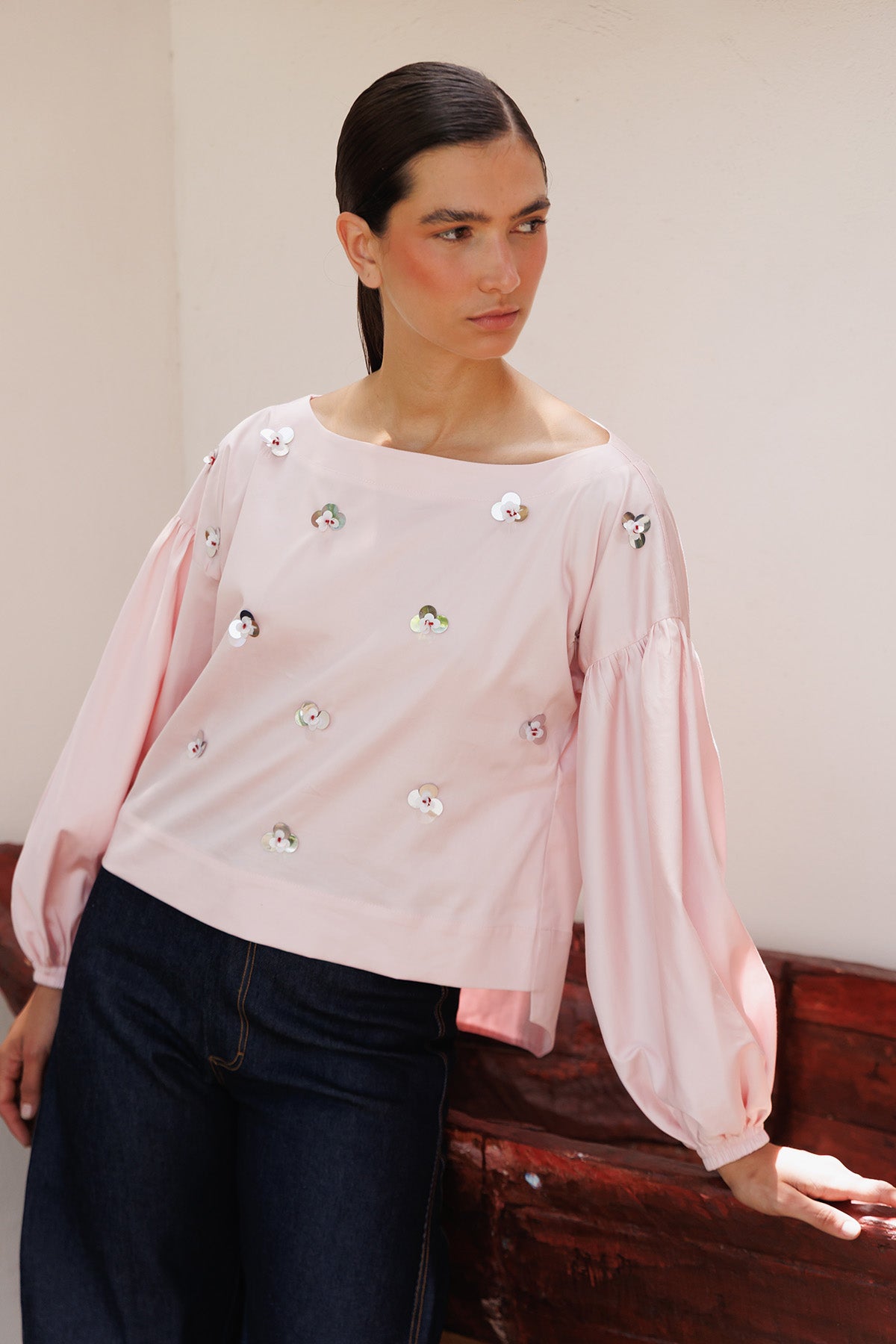 Blusa Algodon Con Recamados