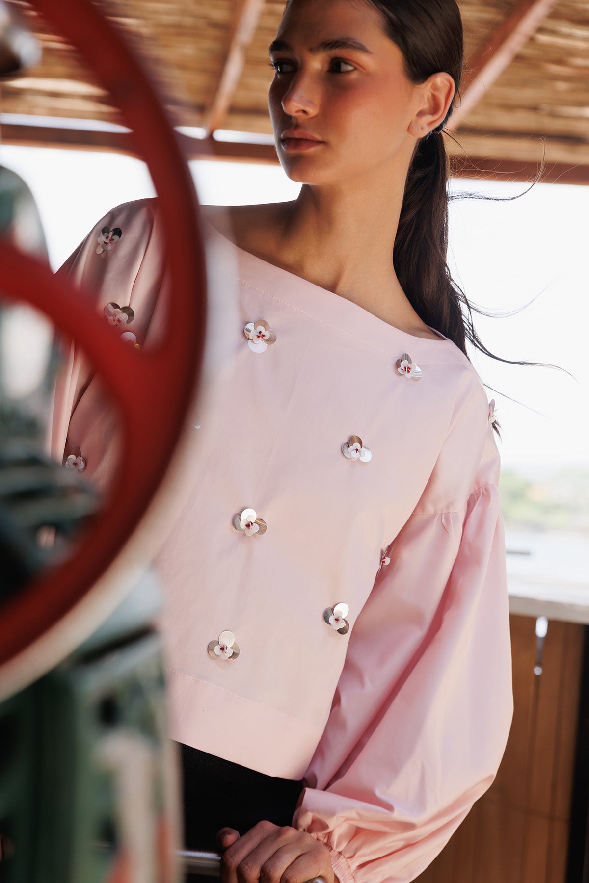 Blusa Algodon Con Recamados