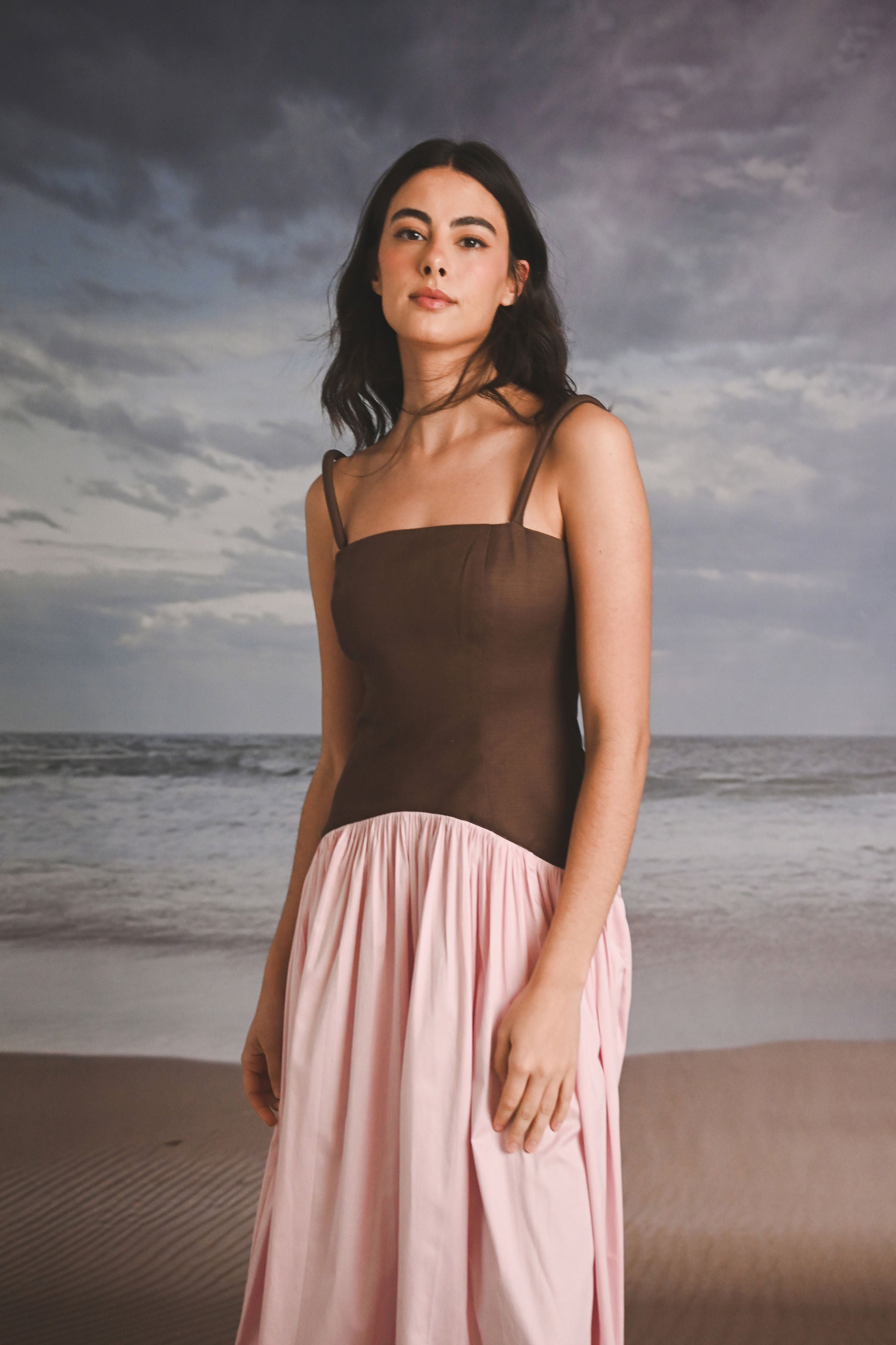 VESTIDO ALGODÓN BICOLOR