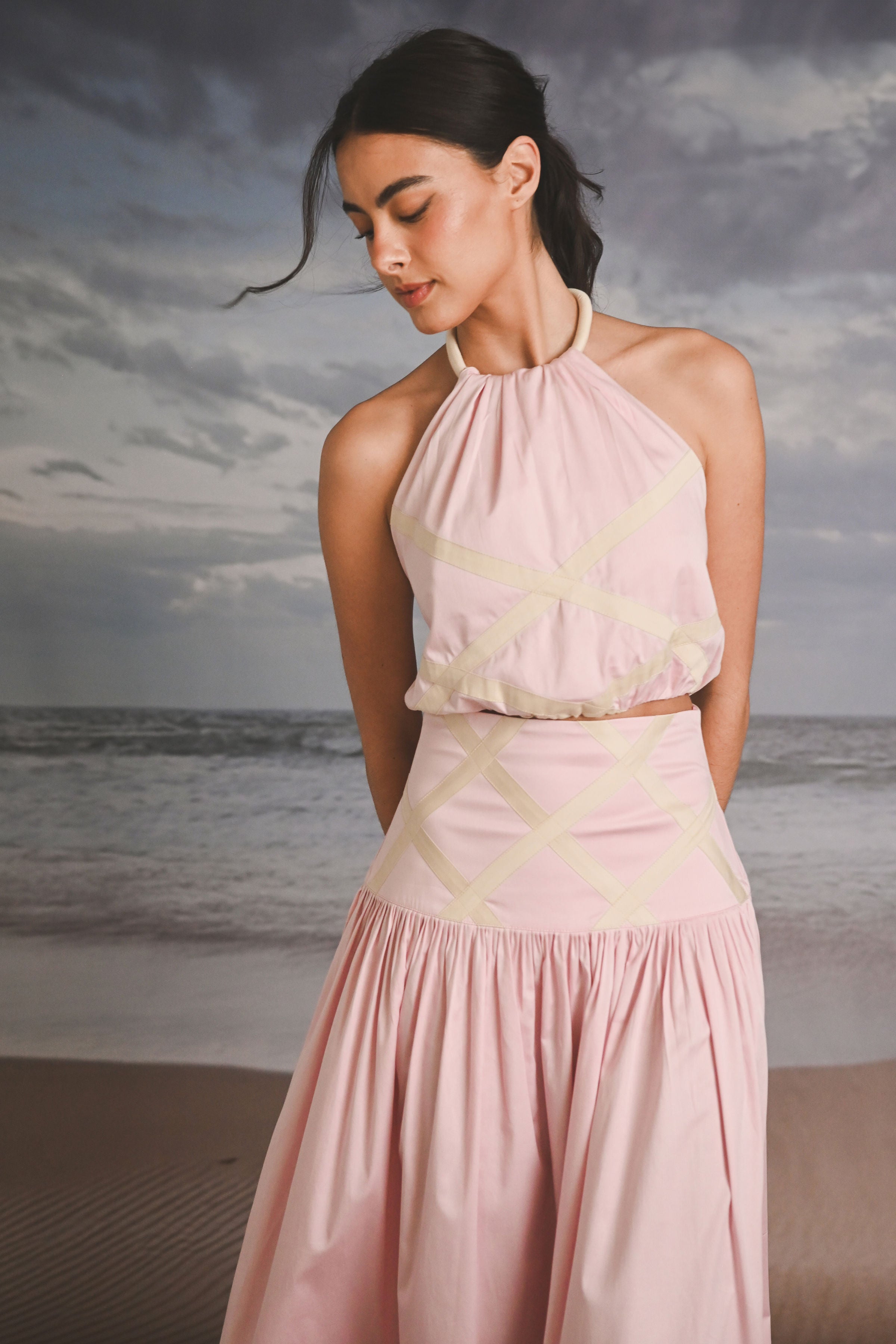 FALDA ALGODÓN BICOLOR