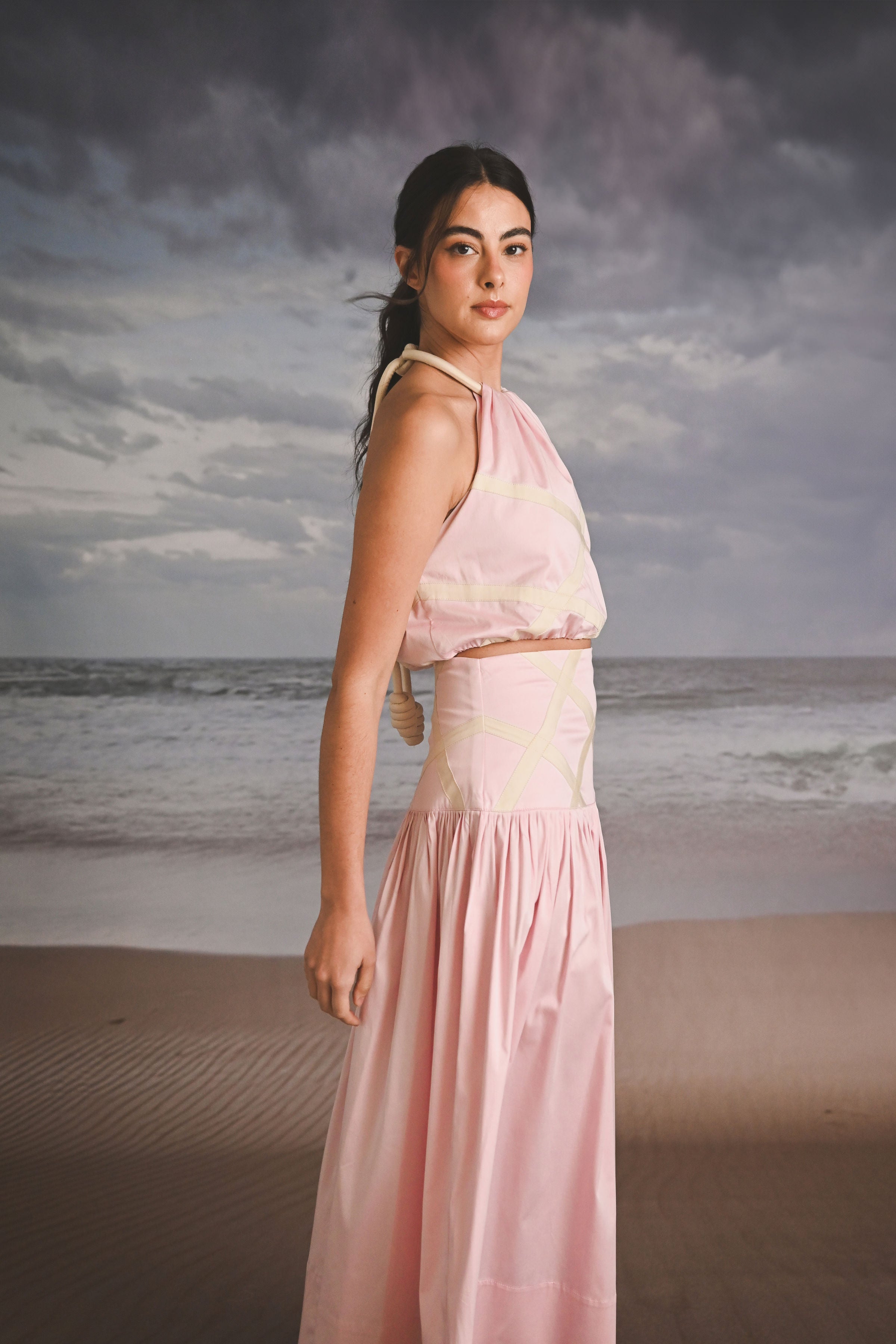 FALDA ALGODÓN BICOLOR