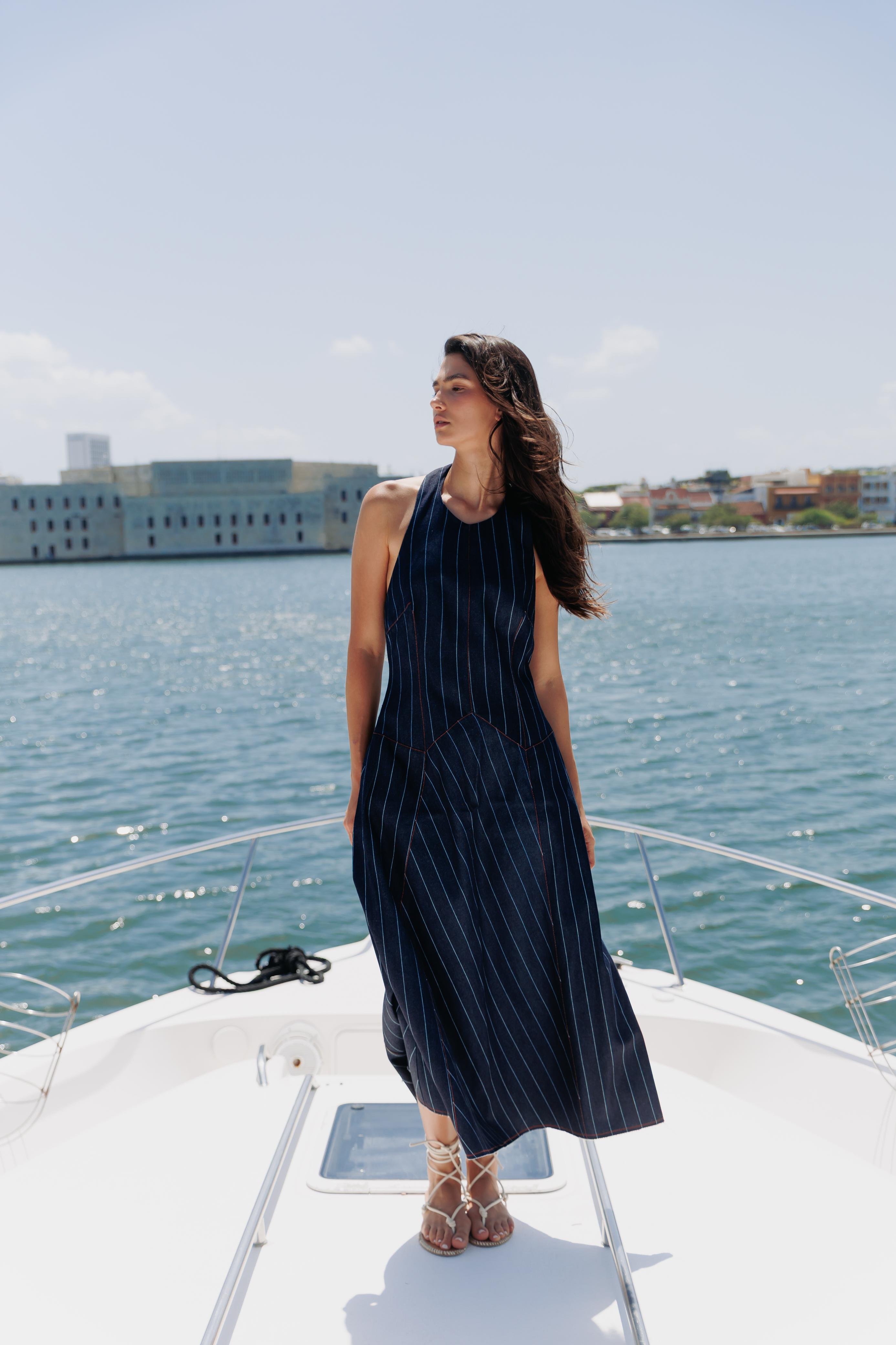 Vestido Denim Lineas